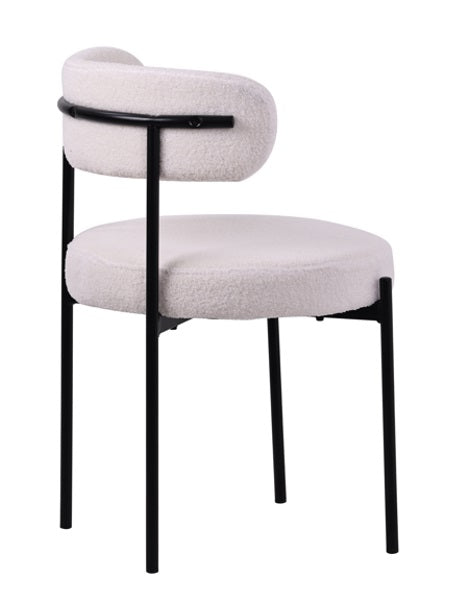 Silla de comedor nórdica Genova tapizada